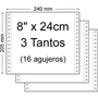 BASIC PAPEL CONTINUO BLANCO  8" x 24cm 3T 1.000-PACK 824B3